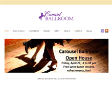 Tablet Screenshot of carouselballroom.com